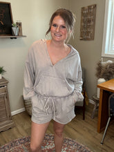 Load image into Gallery viewer, Mineral Washed Hooded Romper
