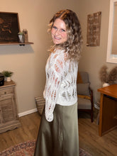 Load image into Gallery viewer, Crochet Cut Out Sweater