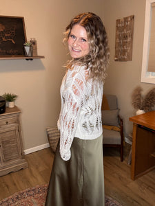 Crochet Cut Out Sweater