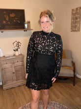 Load image into Gallery viewer, Lace Long Sleeve High Neck Dress