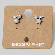 Load image into Gallery viewer, Mini Triple Rhinestone Stud Earring