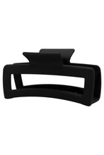 Load image into Gallery viewer, Matte Black Rectangular Block Hair Claw Clip
