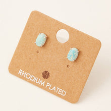 Load image into Gallery viewer, Gold Dipped Opal Stone Stud Earrings