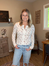 Load image into Gallery viewer, Floral Snap Front Long Sleeve Top