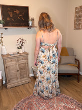 Load image into Gallery viewer, Blue &amp; Multicolored Floral Maxi Dress