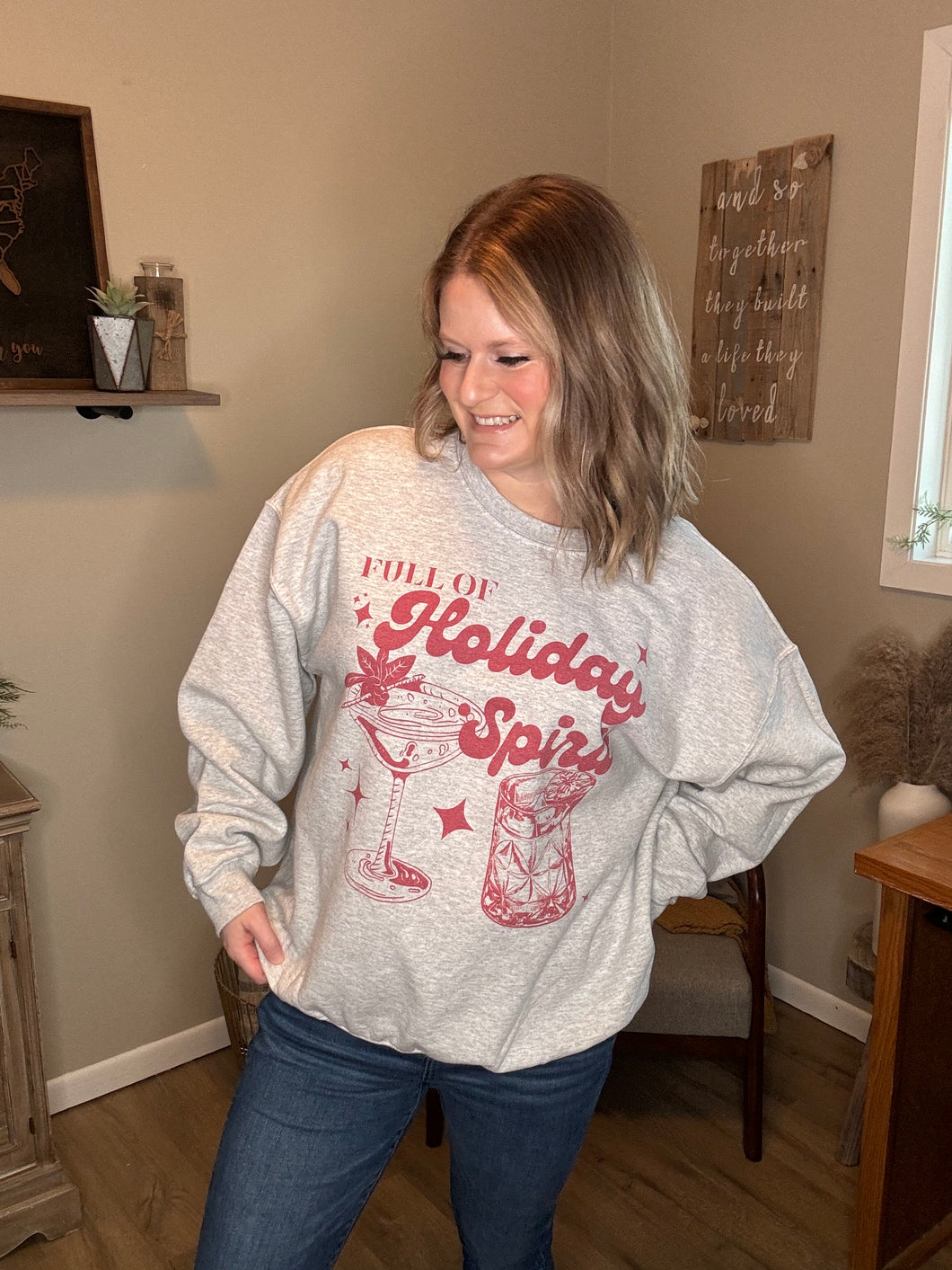 Holiday Spirit Crew Neck Sweatshirt