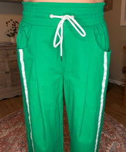 Load image into Gallery viewer, Striped Smocked Waist Drawstring Cropped Pants