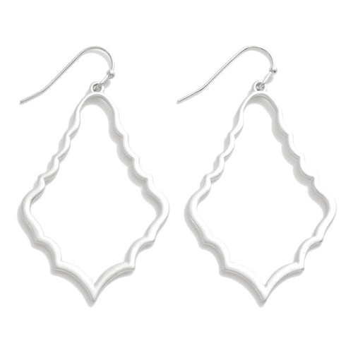 Geometric Metal Drop Earrings