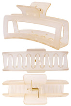 Load image into Gallery viewer, Matte Translucent Extra Wide Block Hair Claw Clip