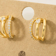 Load image into Gallery viewer, Layered Hoop Hug Earrings