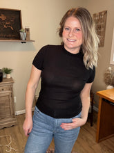 Load image into Gallery viewer, Mock Neck Ribbed Top