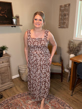 Load image into Gallery viewer, Smocked Floral Maxi Dress