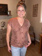 Load image into Gallery viewer, Button V-neck knitted sweater Top