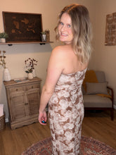 Load image into Gallery viewer, Strapless Floral Midi Dress