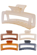 Load image into Gallery viewer, Matte Translucent Extra Wide Block Hair Claw Clip