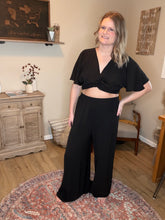 Load image into Gallery viewer, Twisted Top &amp; Wide Leg Pants Set
