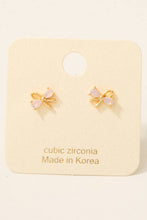Load image into Gallery viewer, Gold Dipped Mini Bow Stud Earrings