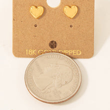 Load image into Gallery viewer, Mini Heart Stud Earrings: Gold
