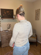 Load image into Gallery viewer, Striped Mock Neck Long Sleeve Top