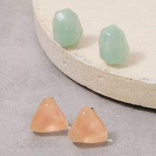 Load image into Gallery viewer, Green And Pink Abstract Stud Earrings Set