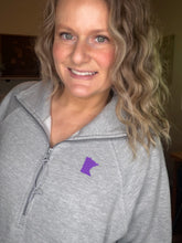 Load image into Gallery viewer, Minnesota Vikings Half Zip Sweatshirt