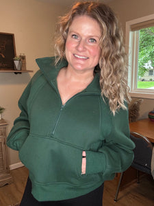 Hack Neck Zip Sweatshirt