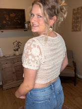 Load image into Gallery viewer, Crochet Lace Button Down Cardigan