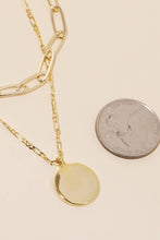 Load image into Gallery viewer, Layered Chain Circle Disc Pendant Necklace