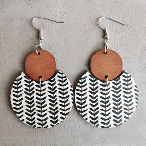 Bohemian Floral Print Earrings