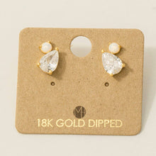 Load image into Gallery viewer, Rhinestone Teardrop Stud Earrings