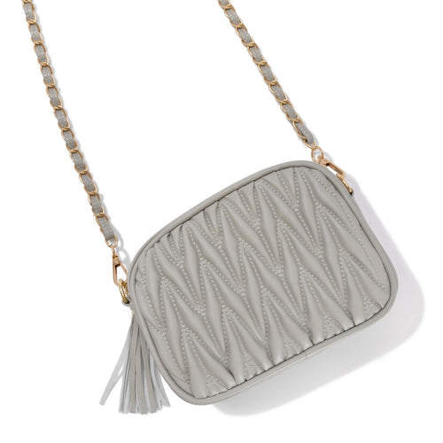 Quilted Braid Leather Cross Body Bag