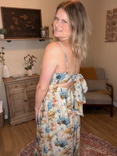 Load image into Gallery viewer, Blue &amp; Multicolored Floral Maxi Dress