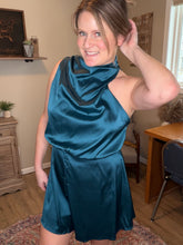 Load image into Gallery viewer, Asymmetrical Satin Romper