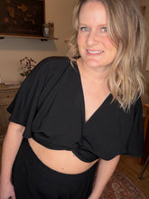 Load image into Gallery viewer, Twisted Top &amp; Wide Leg Pants Set