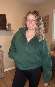 Hack Neck Zip Sweatshirt