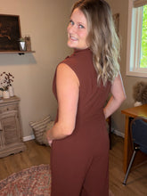 Load image into Gallery viewer, Mock Neck Wide Leg Jumpsuit