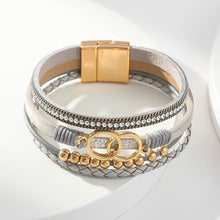Load image into Gallery viewer, Multi Strand Leather Magnetic Bracelet