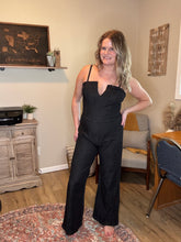 Load image into Gallery viewer, Black Denim Overall Jumpsuit