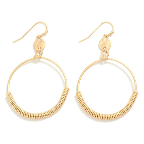 Dainty Circular Drop Earrings
