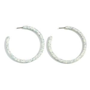 Marbled Acrylic Hoop Earrings