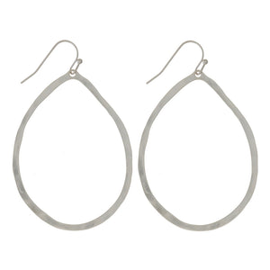 Hammered Texture Teardrop Earrings