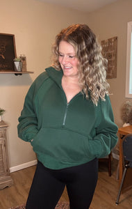 Hack Neck Zip Sweatshirt