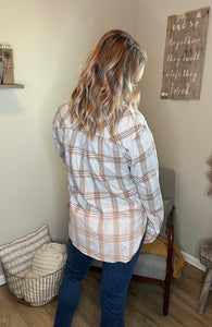 Gray Faded Plaid Flannel