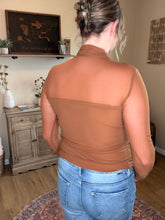 Load image into Gallery viewer, Half High Neck Sheer Long Sleeve Top