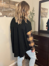 Load image into Gallery viewer, Black Patchwork Oversized Jacket
