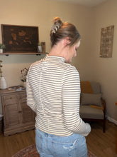 Load image into Gallery viewer, Striped Mock Neck Long Sleeve Top