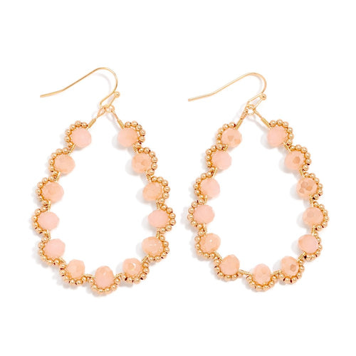 Faceted Beaded Teardrop Earrings