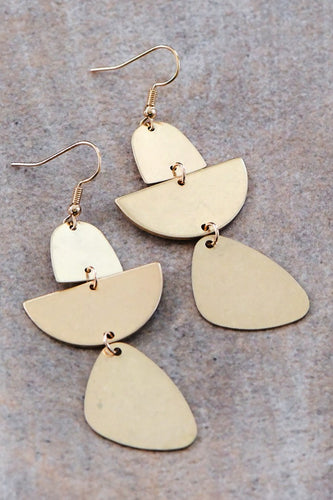 Gold Plated Metal Earrings