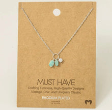 Load image into Gallery viewer, Dainty Opal Crystal Charm Necklace