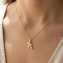 Load image into Gallery viewer, Gold Dipped Leaves Pendant Necklace